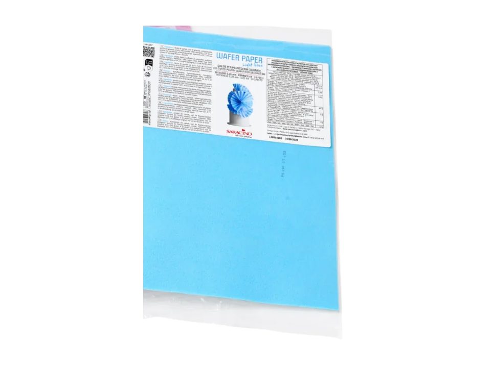 Saracino Wafer Paper lichtblauw 10 vellen A4 0,30 mm