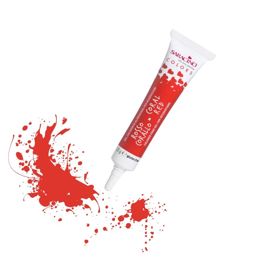 Saracino Colori in gel koraalrood 20 g
