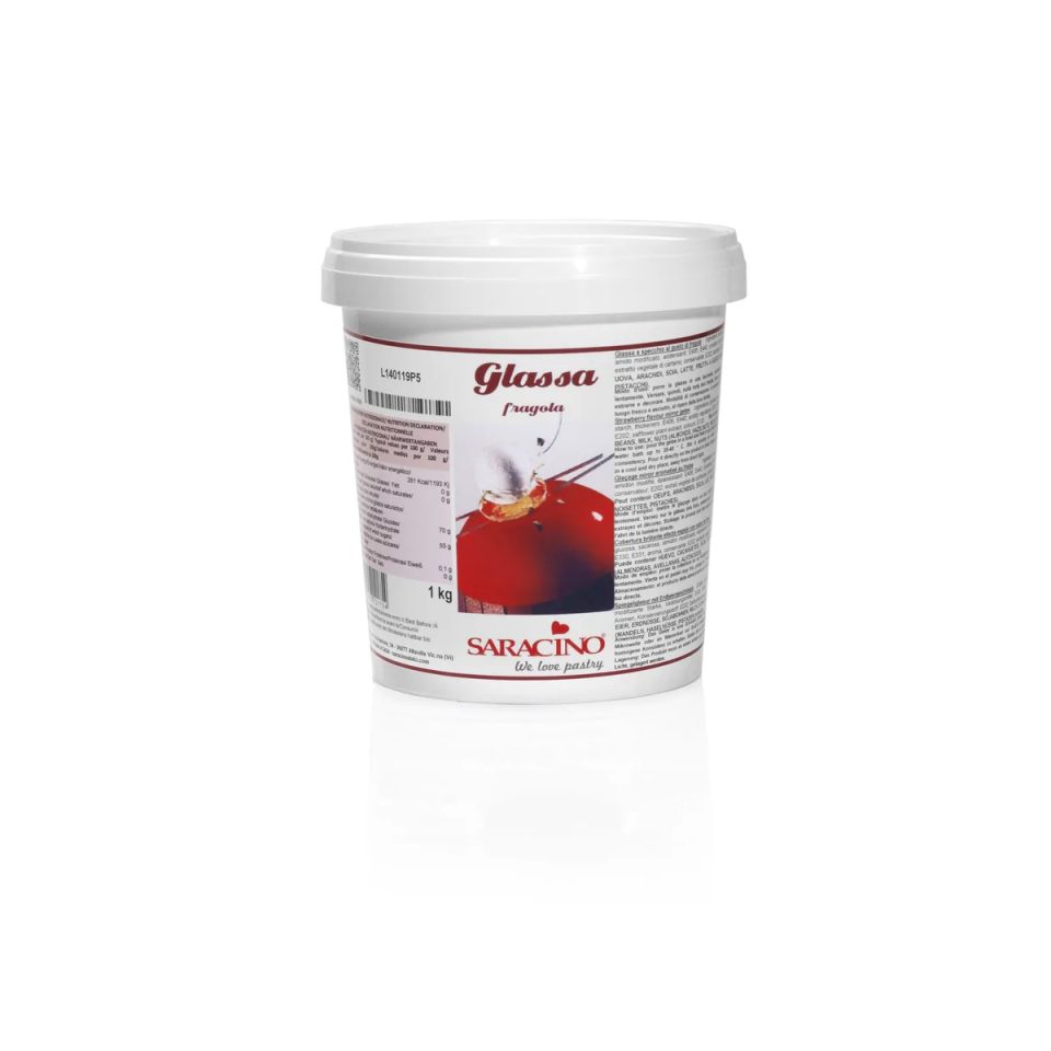 Saracino Glassa a specchio aardbei 1 kg