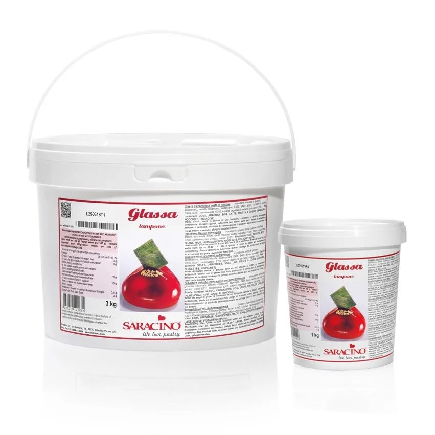 Saracino Glassa a specchio framboos 3 kg