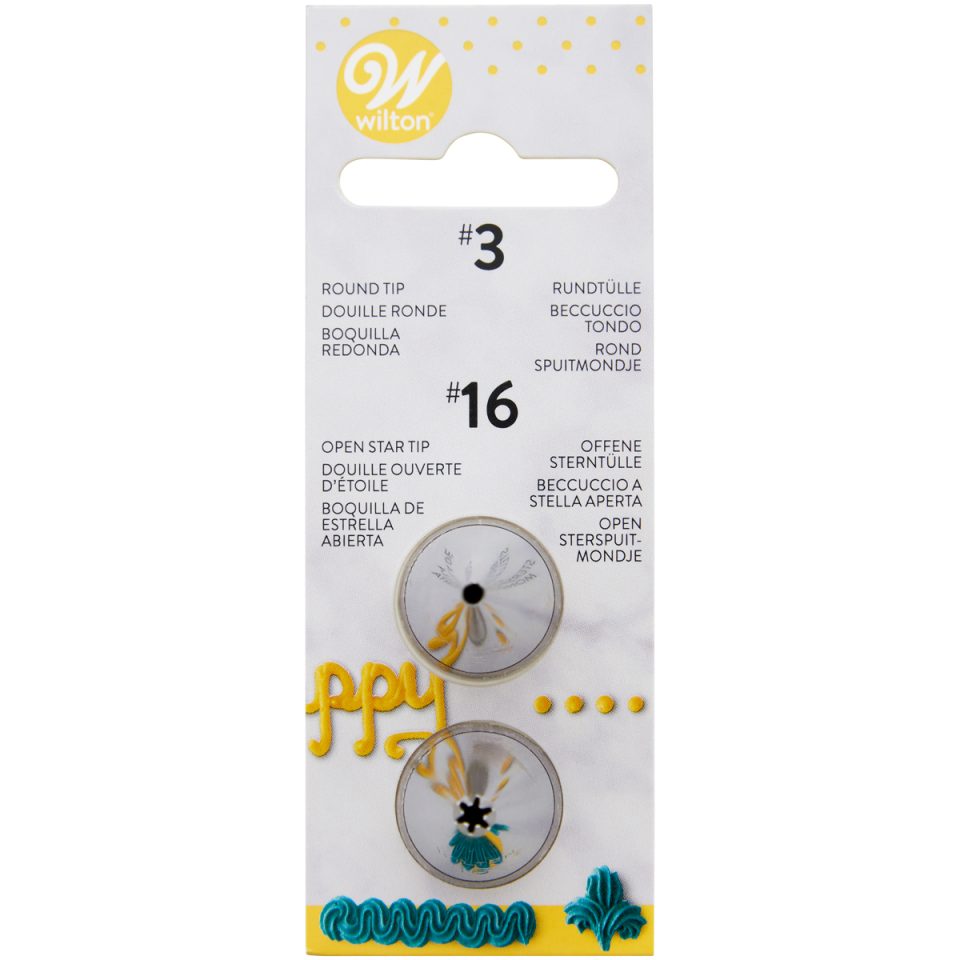 Wilton spuitmondje #003, #016 set van 2