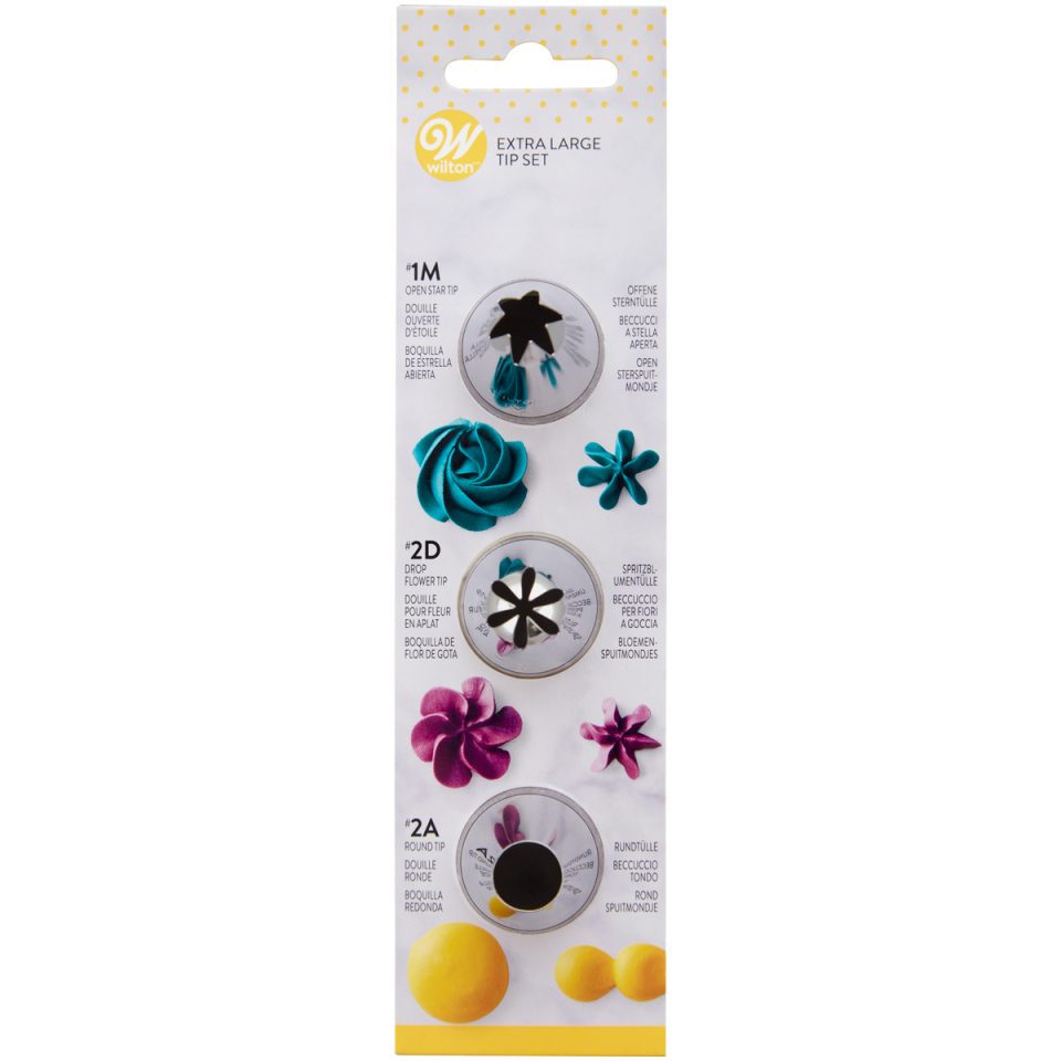 Wilton spuitmondje Extra groot #1M, #2D, #2A set van 3