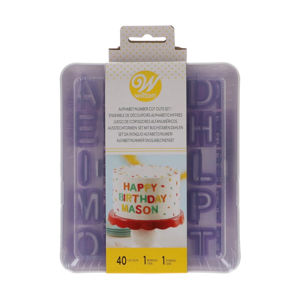 Wilton Cut-Outs alfabet & cijfers set van 42