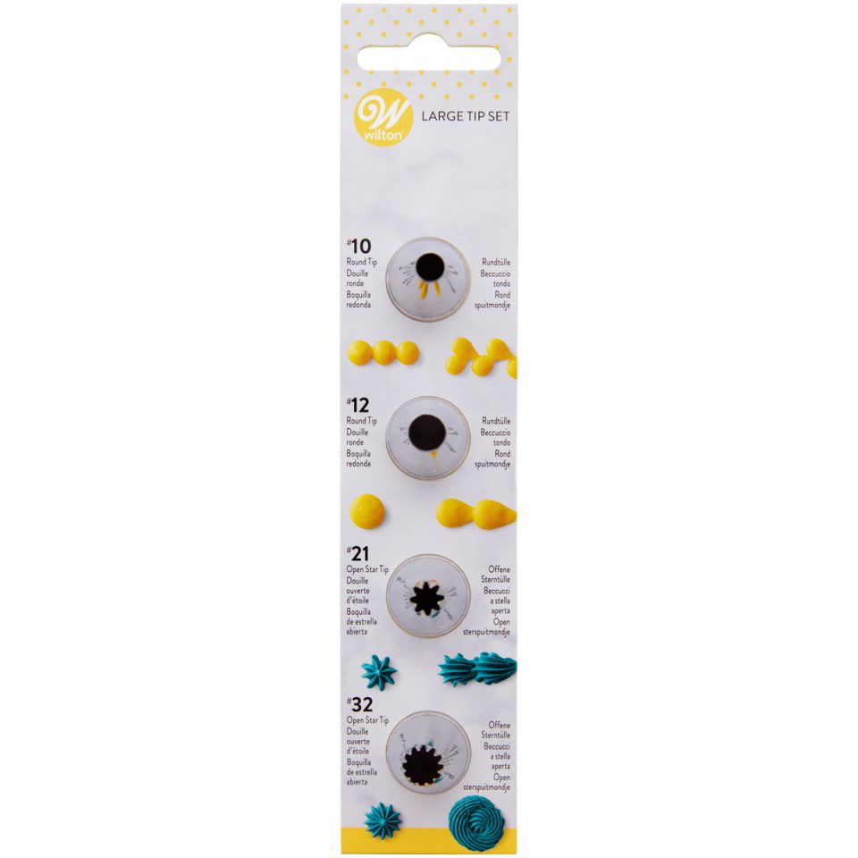 Wilton spuitmondje groot #010, #012, #021, #032 set van 4