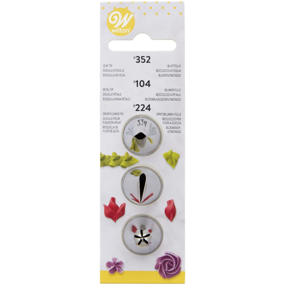 Wilton spuitmondje #104, #352, #224 set van 3