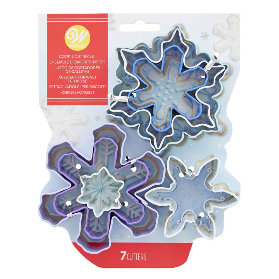Wilton uitsteker Assorted sneeuwvlokken set van 7