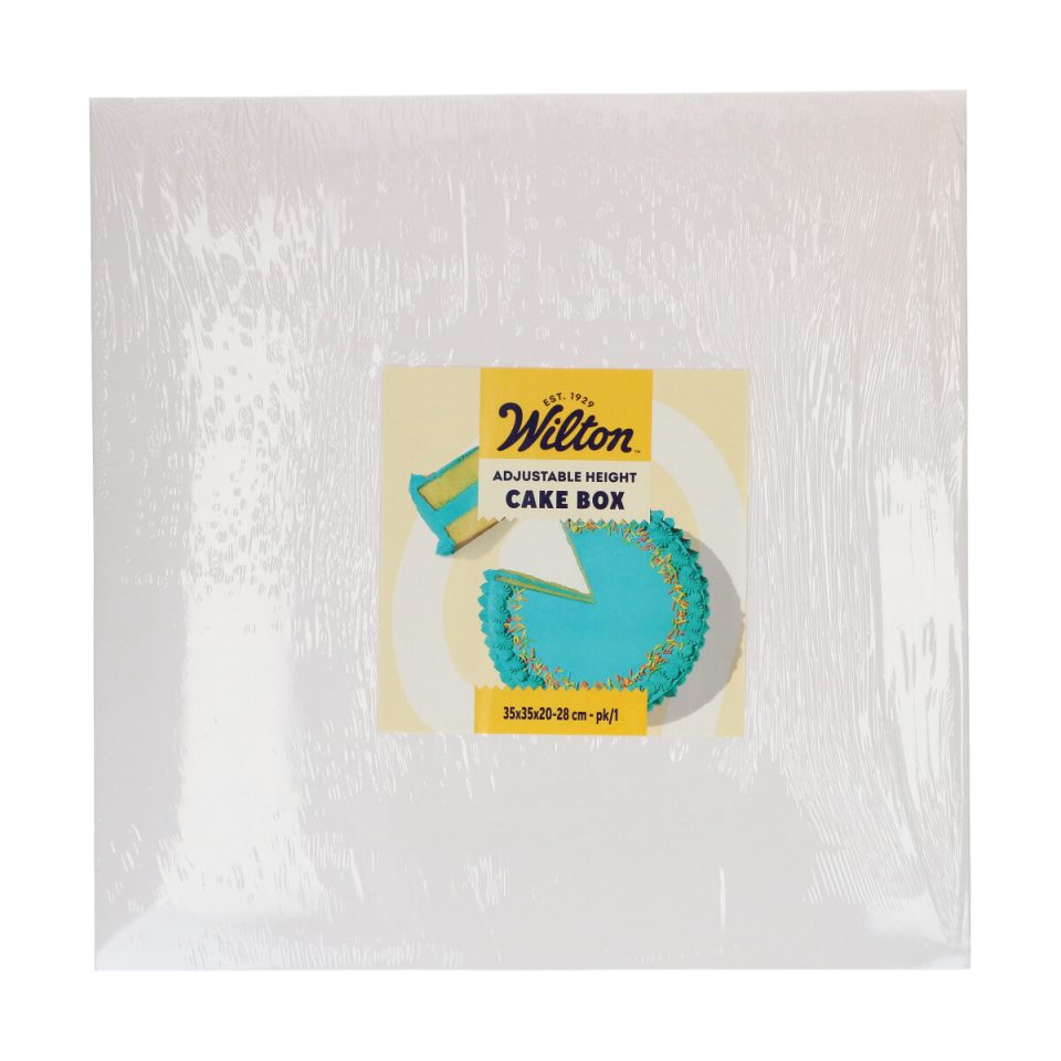 Wilton in hoogte verstelbaar taartdoos 35x35x20-28 cm