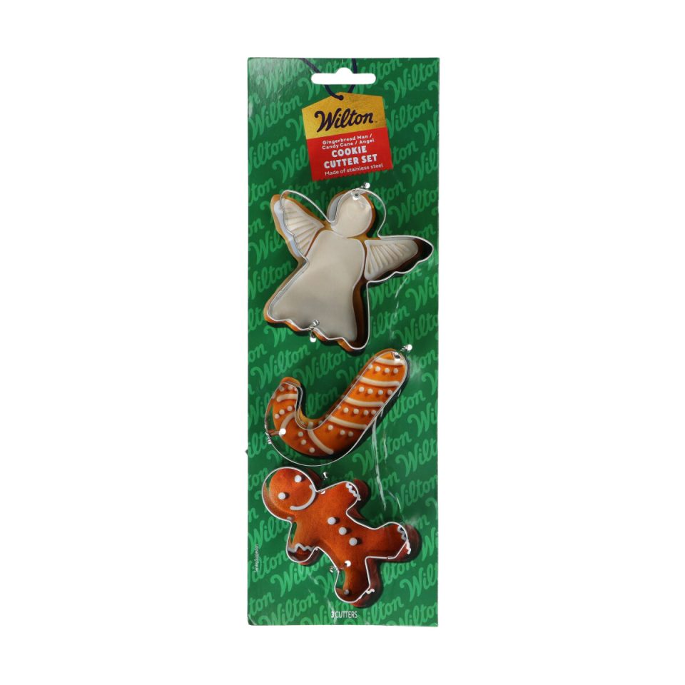 Wilton uitsteker Gingerbreadman/zuurstok/Angel set van 3