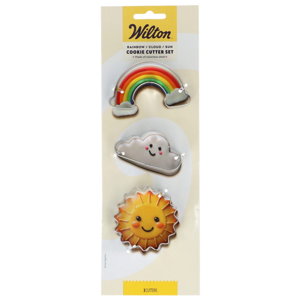 Wilton uitsteker Rainbow/Cloud/Sun set van 3