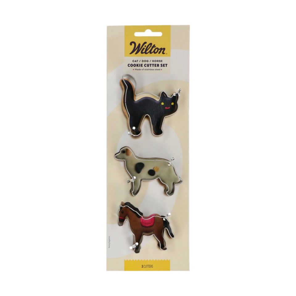 Wilton uitsteker Cat/Dog/Horse set van 3