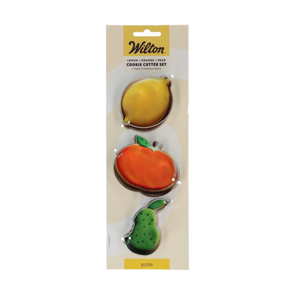 Wilton uitsteker Lemon/Orange/Pear set van 3