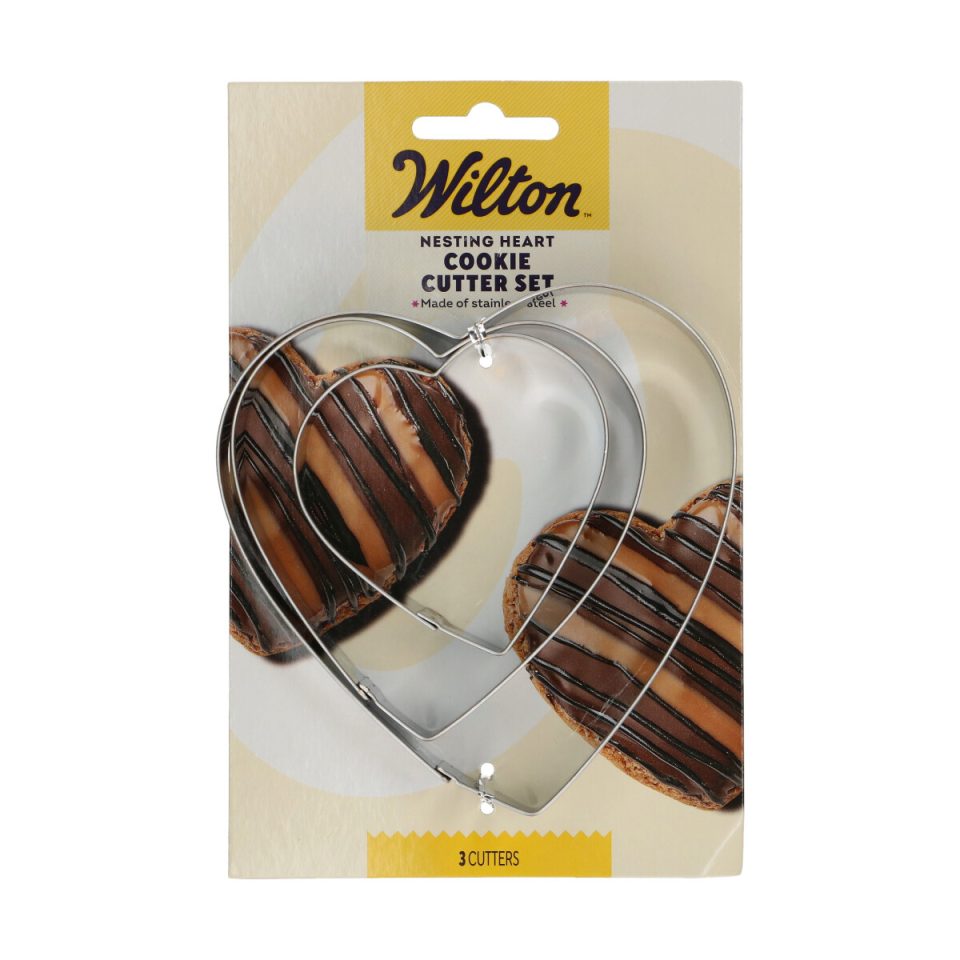 Wilton Nesting uitsteker hart set van 3