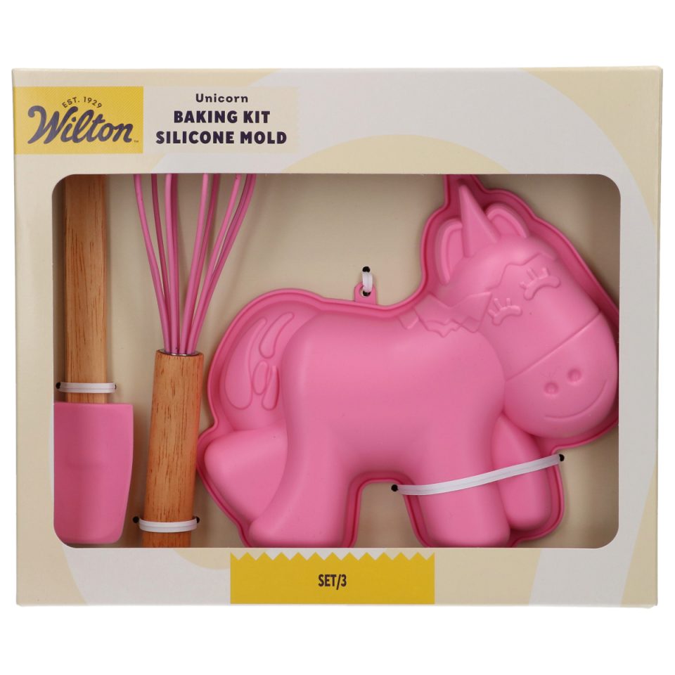 Wilton Baking Kit siliconen mal Unicorn set van 3