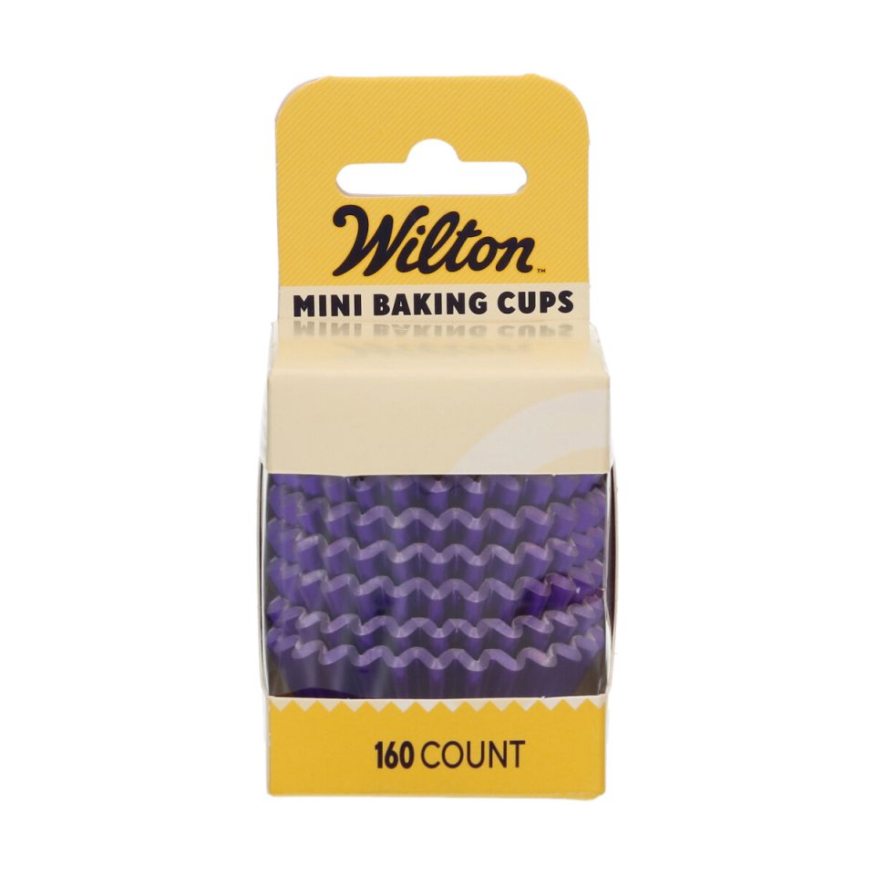 Wilton Mini Metallic cupcakevormpjes Purple 160 stuks