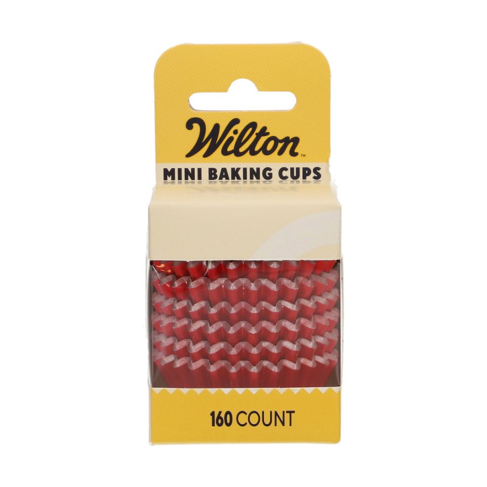 Wilton Mini Metallic cupcakevormpjes Red 160 stuks
