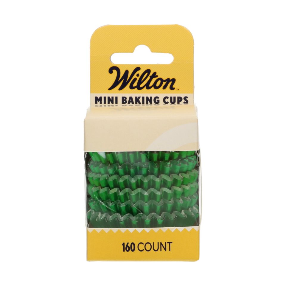 Wilton Mini Metallic cupcakevormpjes Green 160 stuks