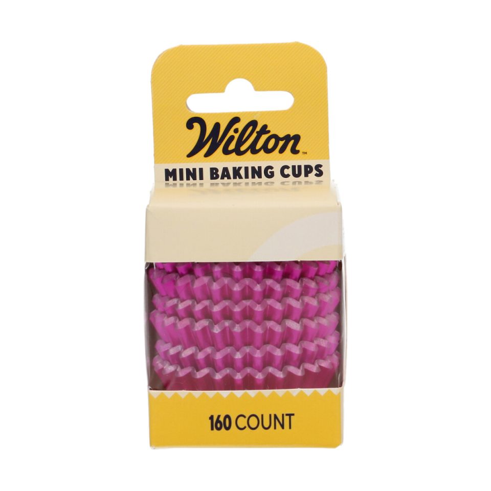 Wilton Mini Metallic cupcakevormpjes Pink 160 stuks
