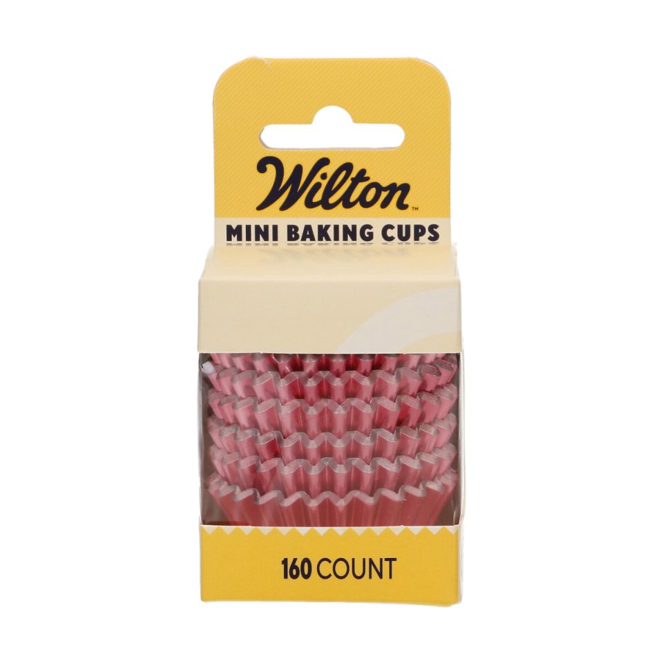 Wilton Mini Metallic cupcakevormpjes Rosé Gold 160 stuks