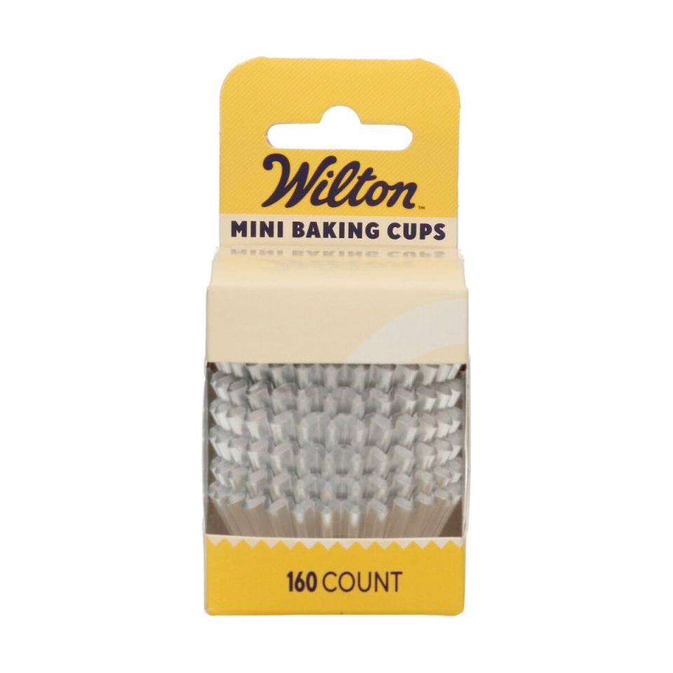 Wilton Mini Metallic cupcakevormpjes Silver 160 stuks
