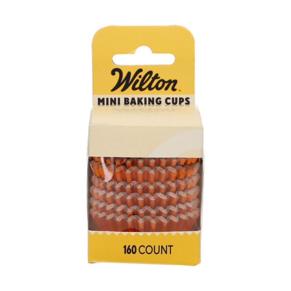 Wilton Mini Metallic cupcakevormpjes Orange 160 stuks