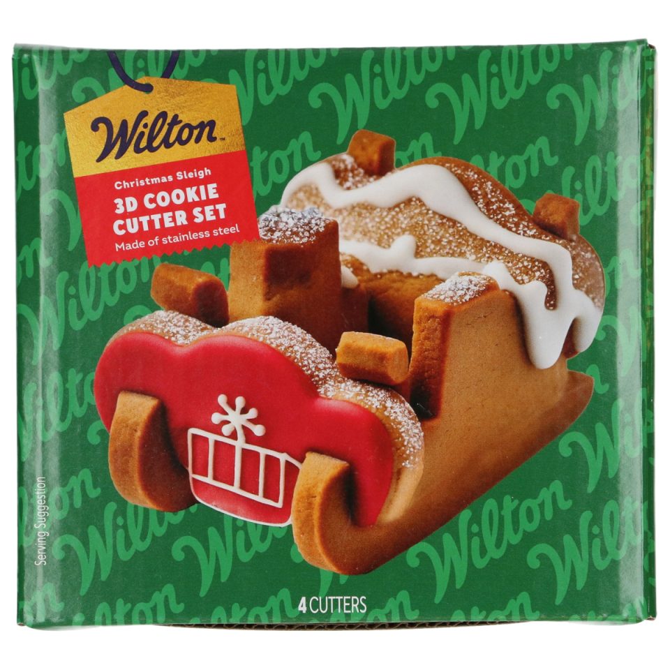 Wilton uitsteker 3D Christmas Sleigh set van 4
