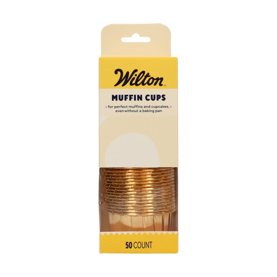 Wilton muffinvormpjes Gold 50 stuks
