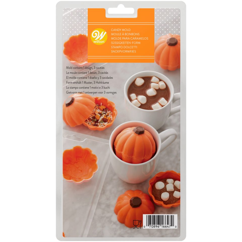 Wilton chocolademal Choco Bomb pompoen set van 2