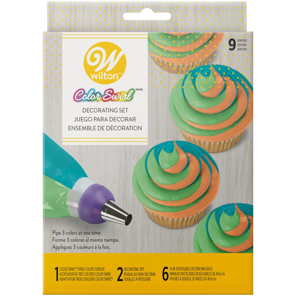 Wilton ColorSwirl Tri-Color Coupler Decorating set van 9