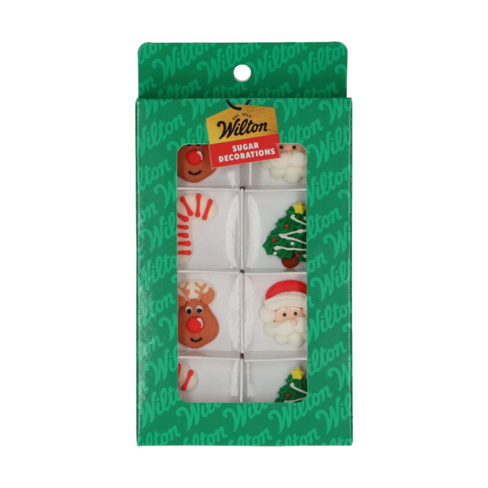 Wilton suikerdecoraties Merry Christmas set van 8