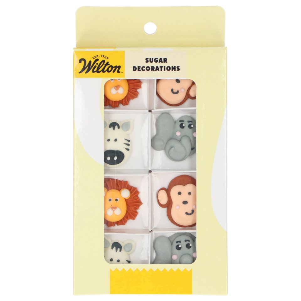 Wilton suikerdecoraties Safari Animals set van 8