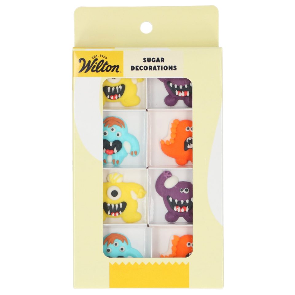 Wilton suikerdecoraties Manic Monsters set van 8