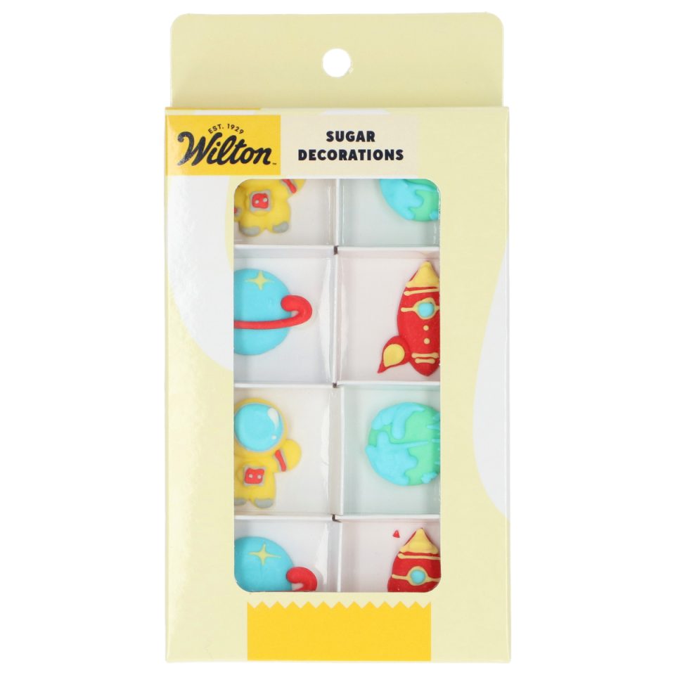 Wilton suikerdecoraties Space Adventures set van 8