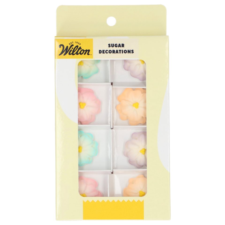 Wilton suikerdecoraties Ombre Dahlias set van 8