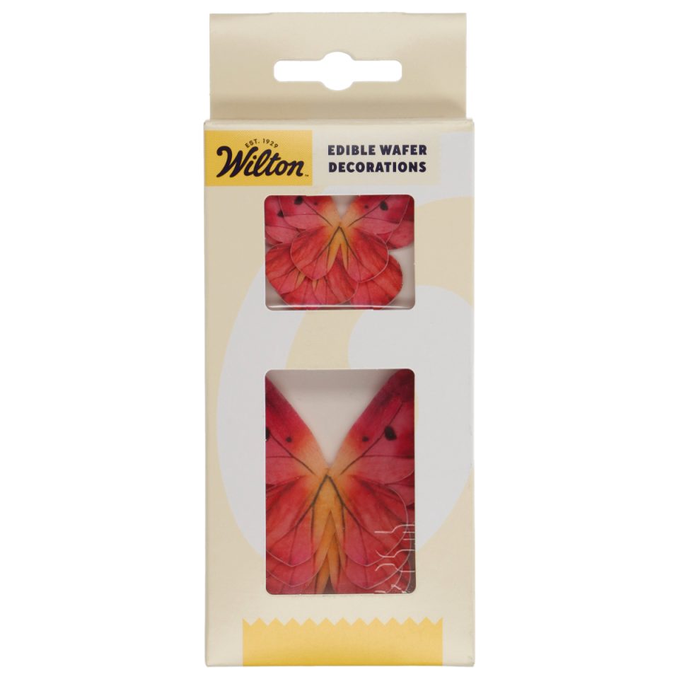 Wilton ouweldecoraties Butterflies Ombre Pink set van 8