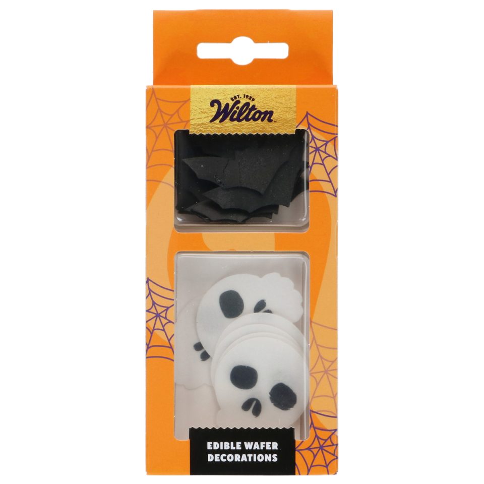 Wilton ouweldecoraties Bats and Skull set van 18