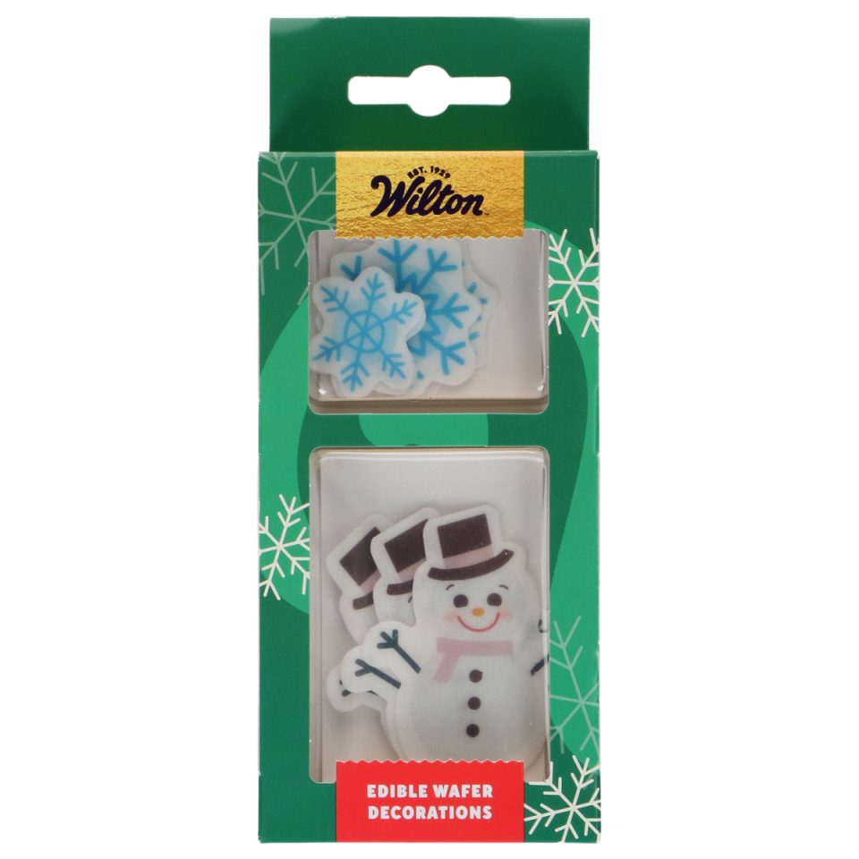 Wilton ouweldecoraties Snowmen & Snowflakes set van 9