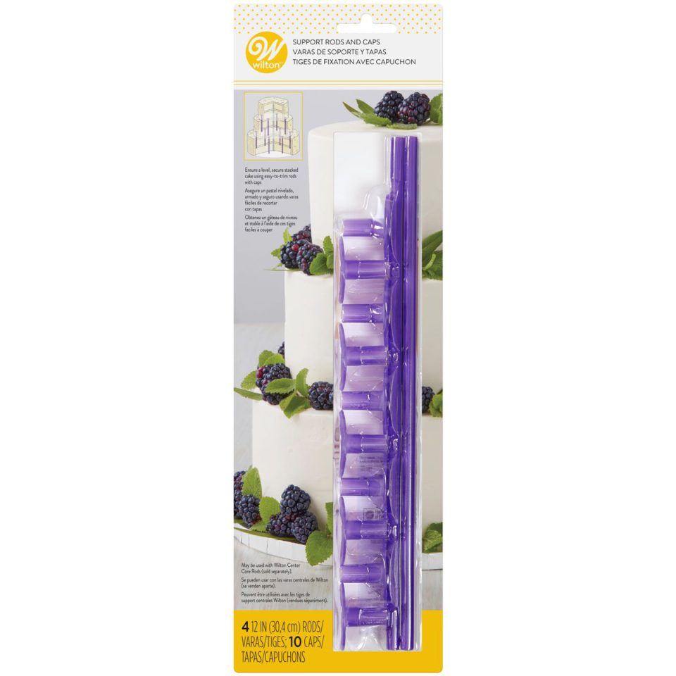 Wilton Support Rods and Caps Plastic 14 stuks