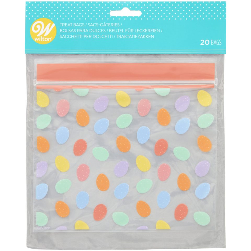 Wilton hersluitbare traktatiezakjes Eggs 20 stuks