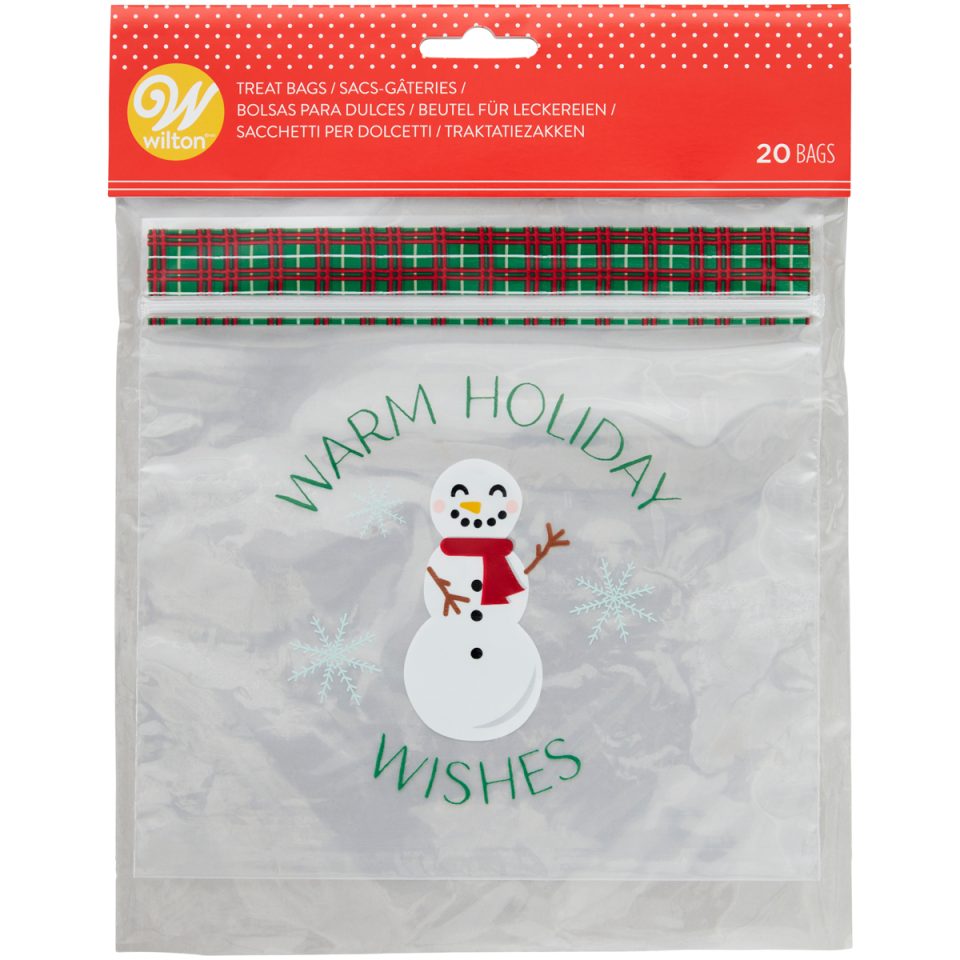 Wilton hersluitbare traktatiezakjes Snowman 20 stuks