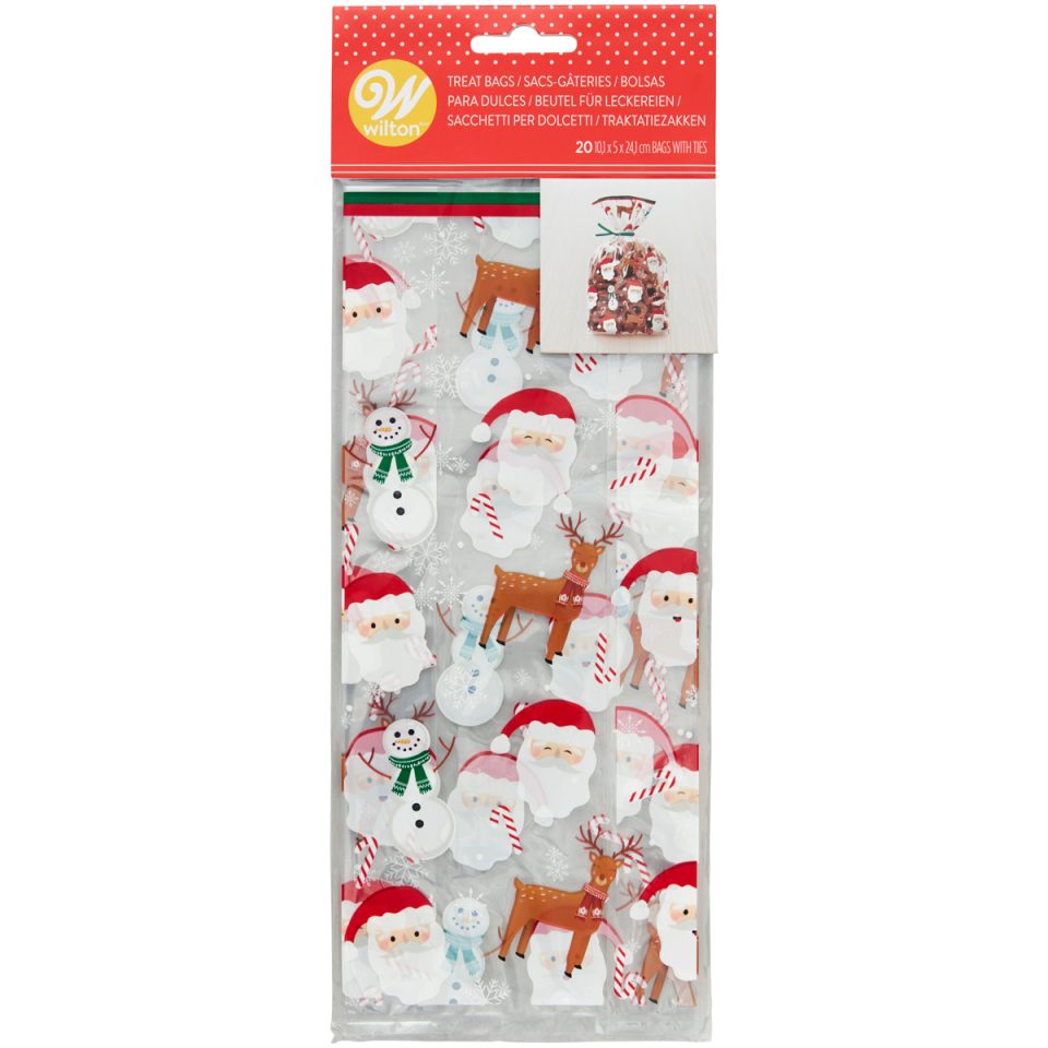 Wilton traktatiezakjes Santa / Snowman / Reindeer 20 stuks
