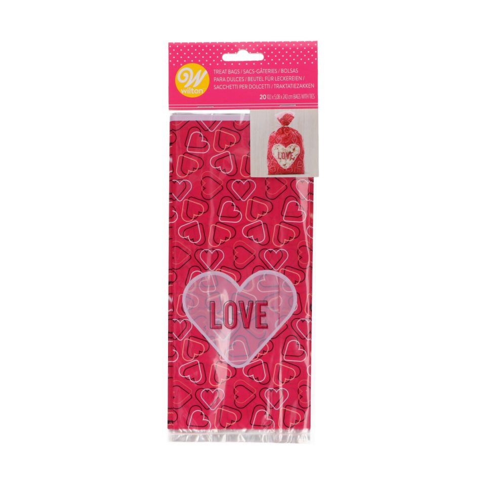 Wilton traktatiezakjes Love 20 stuks