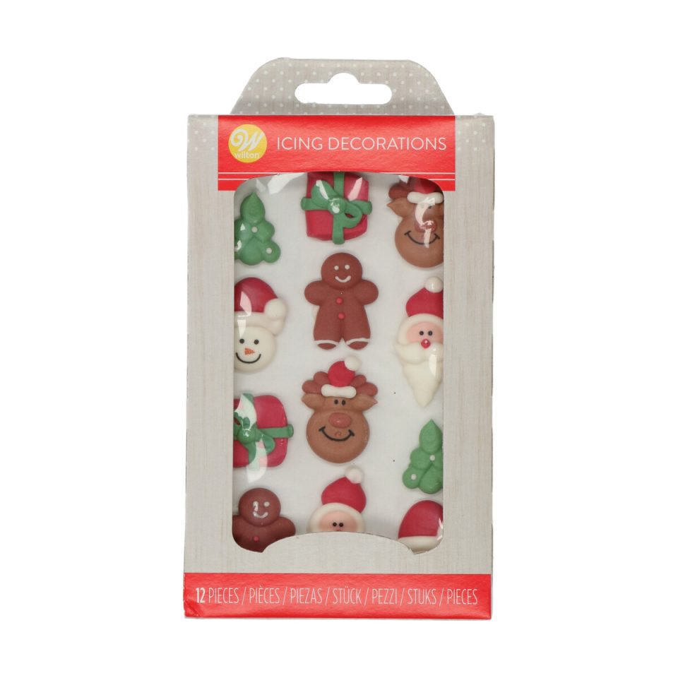Wilton royal icing-decoraties Christmas set van 12