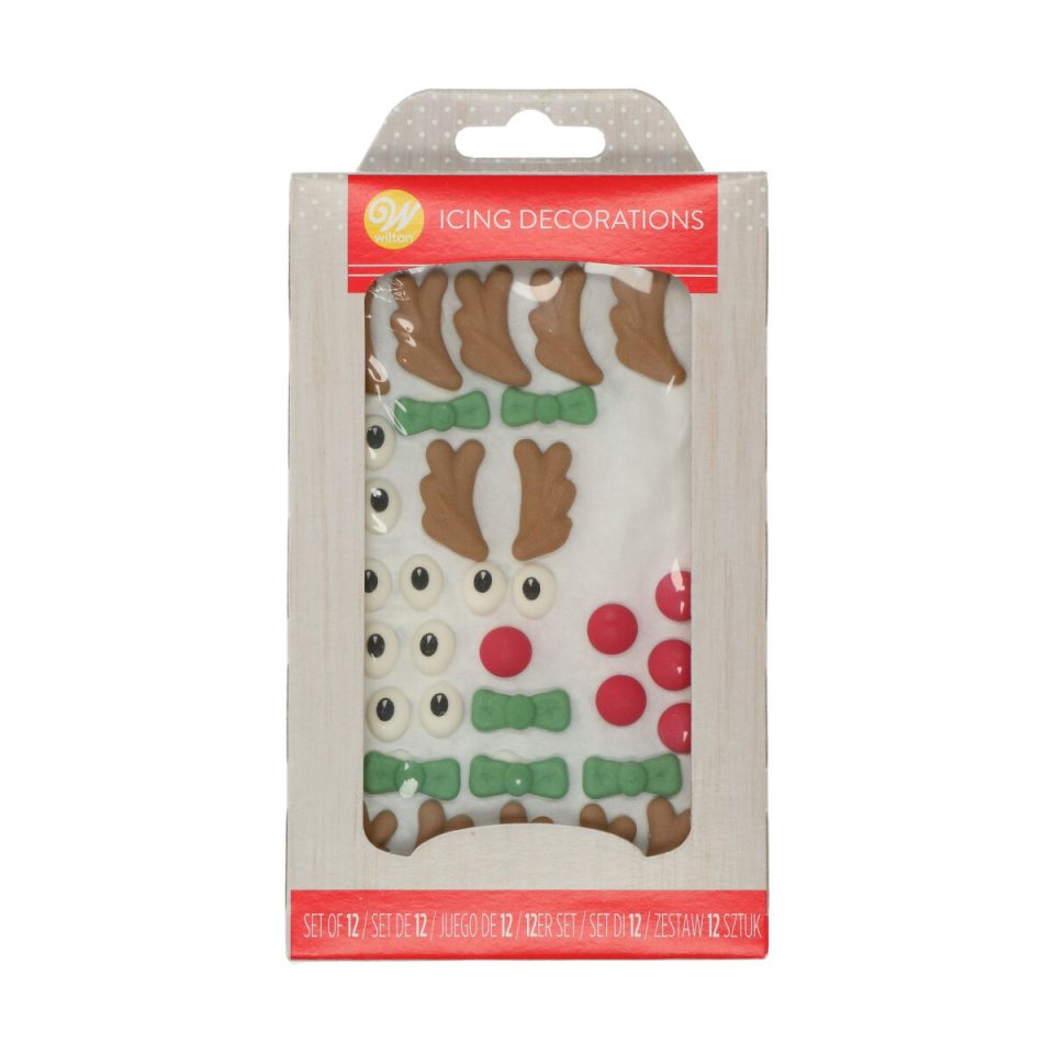 Wilton royal icing-decoraties Reindeer set van 12
