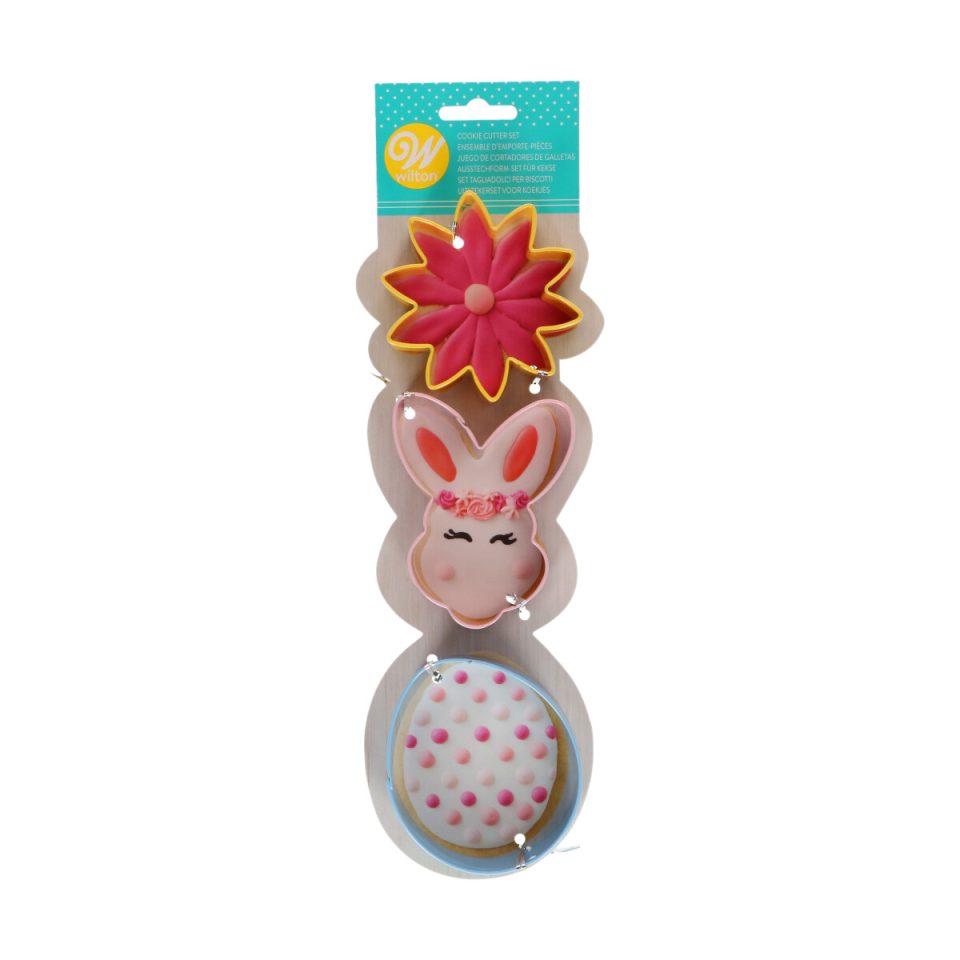 Wilton uitsteker bloem/Bunny Head/Egg set van 3
