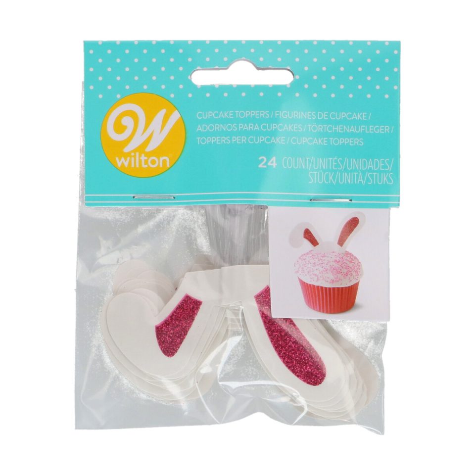 Wilton Glitter Bunny Ear Picks 24 stuks