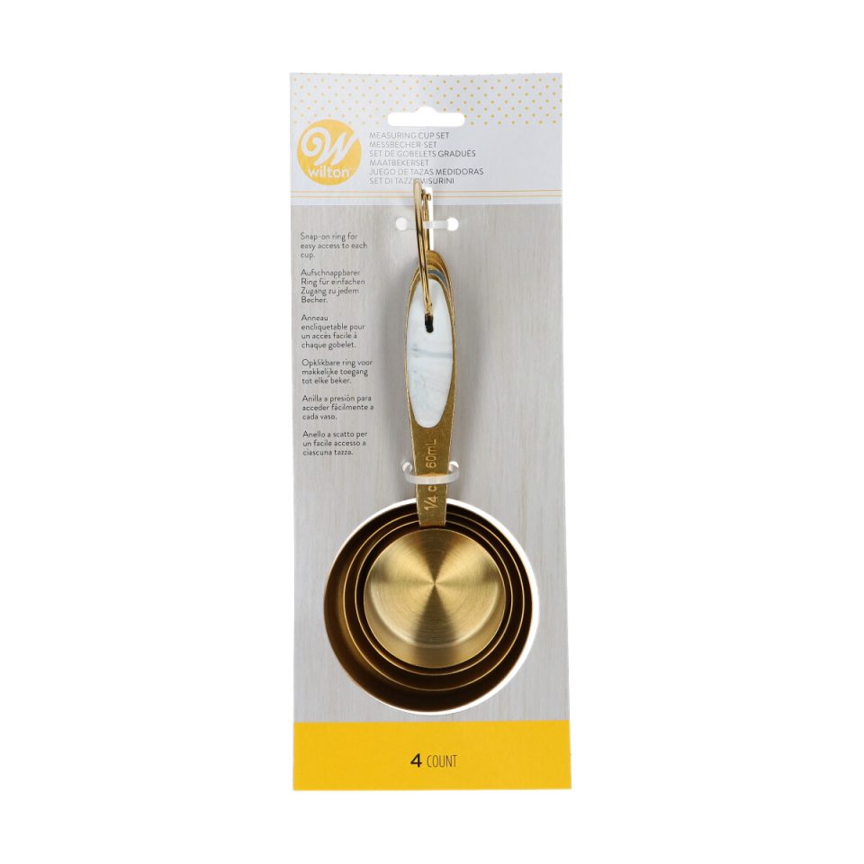 Wilton Gold Metal Measuring Cups set van 4