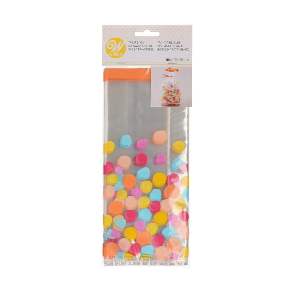 Wilton traktatiezakjes Dots 20 stuks