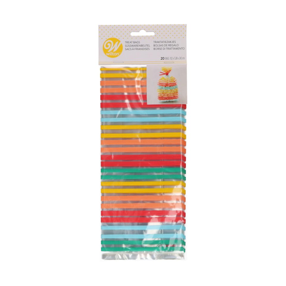 Wilton traktatiezakjes Stripes 20 stuks