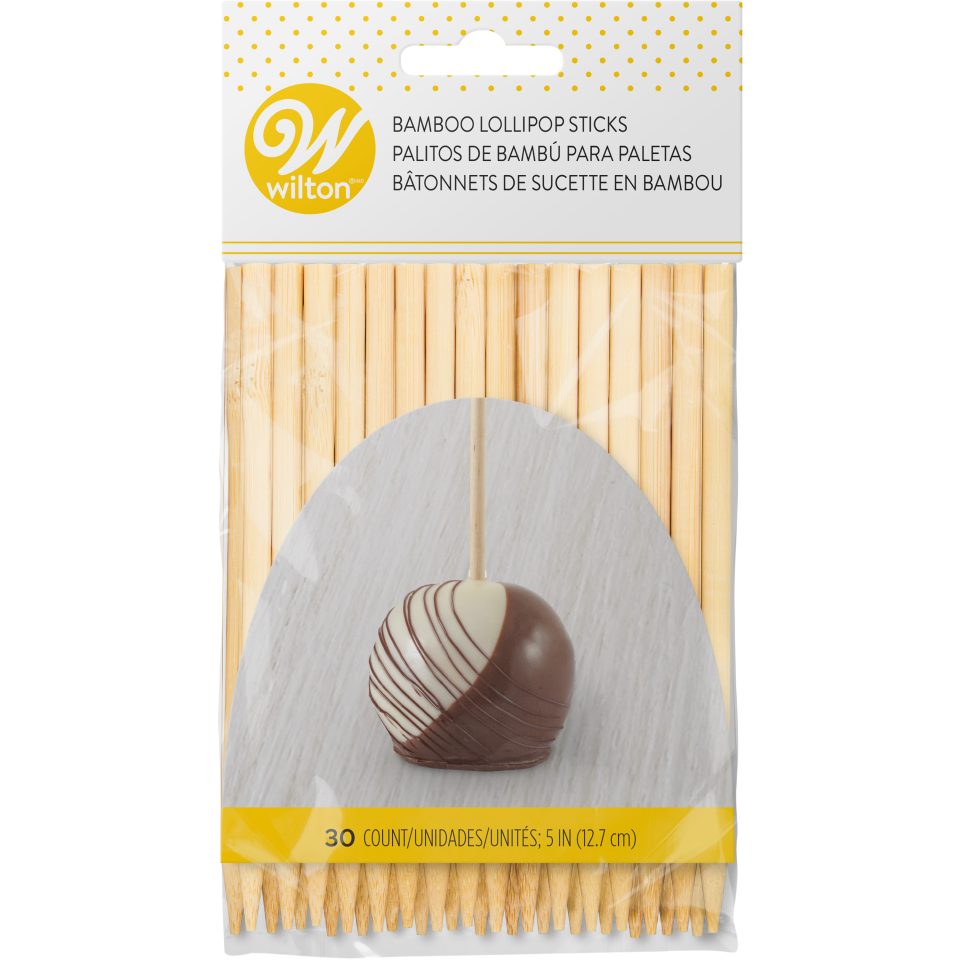 Wilton Bamboo lollystokjes 12 cm 30 stuks