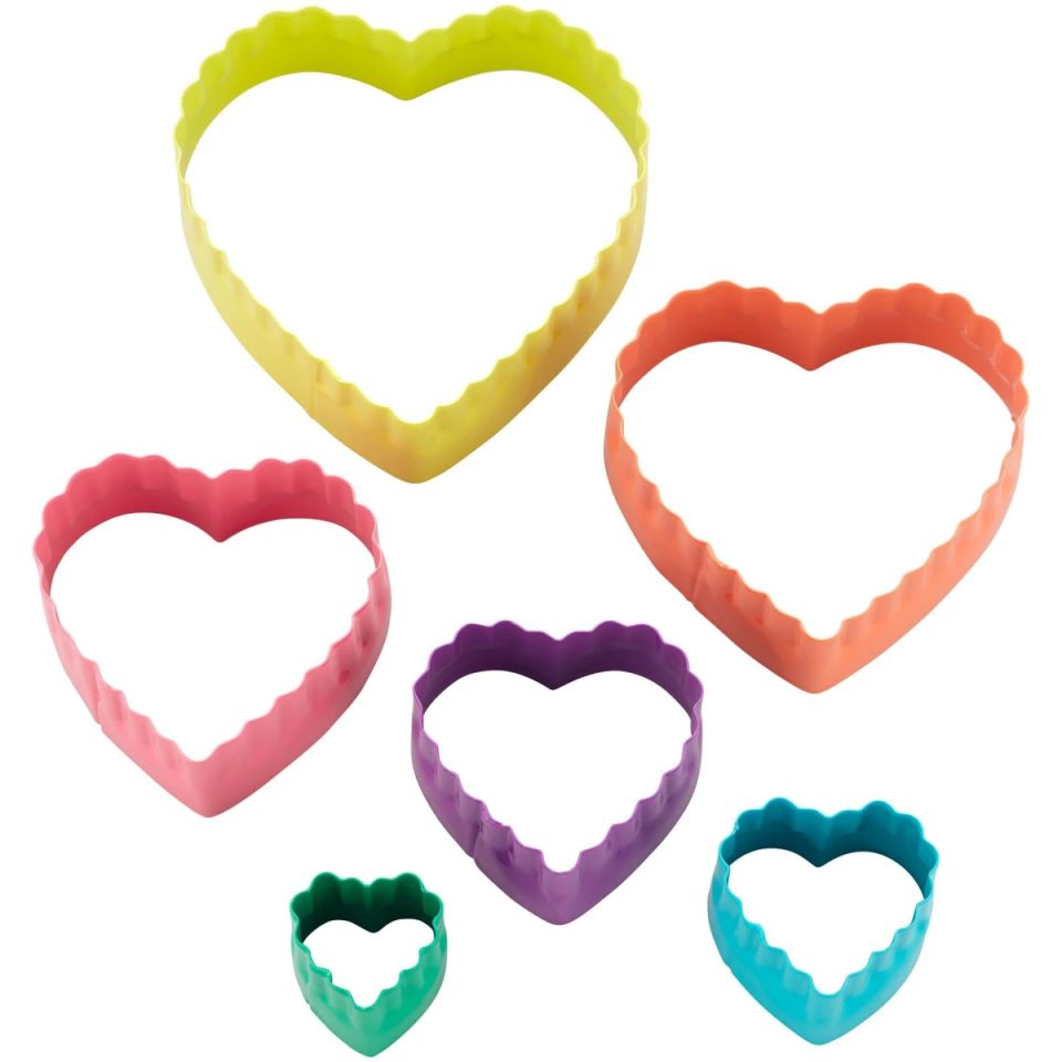 Wilton Double-Sided uitsteker Heart set van 6